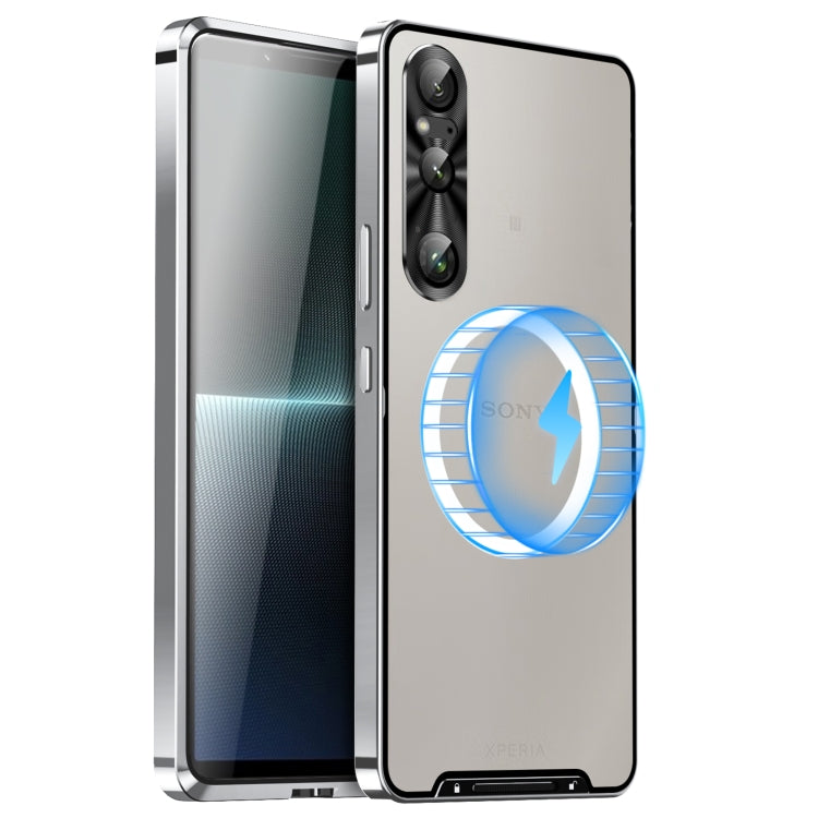 Frosted Metal MagSafe Magnetic Phone Case, For Sony Xperia 1 VI, For Sony Xperia 1 V, For Sony Xperia 10 V, For Sony Xperia 10 IV