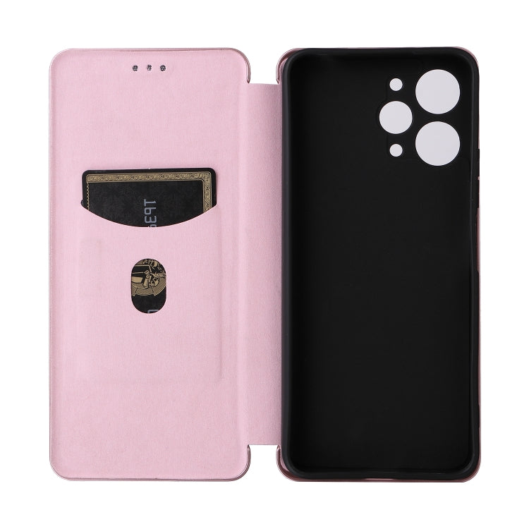 Carbon Fiber Texture Flip Leather Phone Case, For Xiaomi Redmi 12 4G