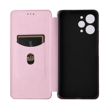 Carbon Fiber Texture Flip Leather Phone Case, For Xiaomi Redmi 12 4G