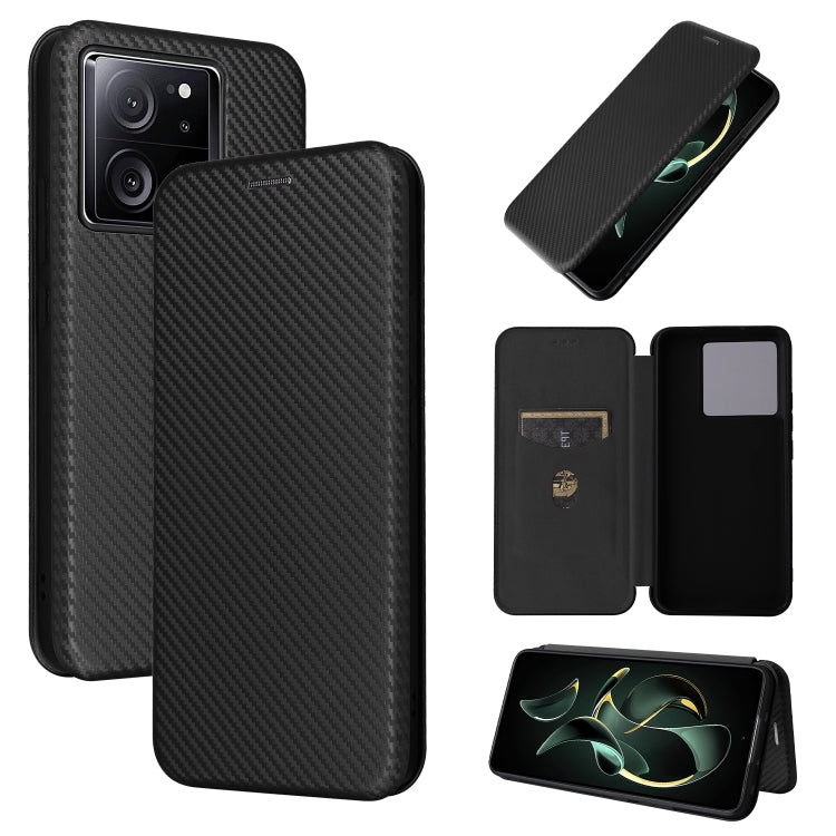 Carbon Fiber Texture Flip Leather Phone Case, For Xiaomi Redmi Note 13 Pro+ 5G, For Xiaomi Redmi Note 13 Pro, For Xiaomi Redmi K60 Ultra, For Xiaomi Redmi 12R / Poco M6 Pro
