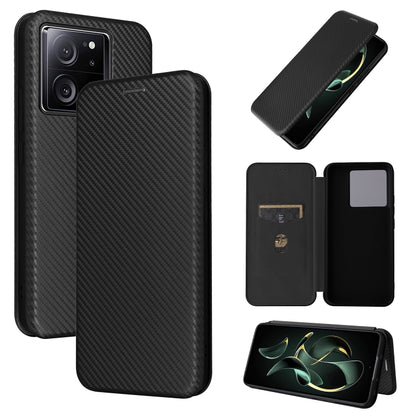 Carbon Fiber Texture Flip Leather Phone Case, For Xiaomi Redmi Note 13 Pro+ 5G, For Xiaomi Redmi Note 13 Pro, For Xiaomi Redmi K60 Ultra, For Xiaomi Redmi 12R / Poco M6 Pro