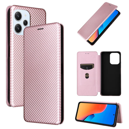 Carbon Fiber Texture Flip Leather Phone Case, For Xiaomi Redmi Note 13 Pro+ 5G, For Xiaomi Redmi Note 13 Pro, For Xiaomi Redmi K60 Ultra, For Xiaomi Redmi 12R / Poco M6 Pro