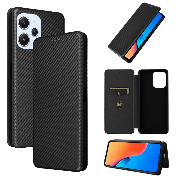 Carbon Fiber Texture Flip Leather Phone Case, For Xiaomi Redmi Note 13 Pro+ 5G, For Xiaomi Redmi Note 13 Pro, For Xiaomi Redmi K60 Ultra, For Xiaomi Redmi 12R / Poco M6 Pro