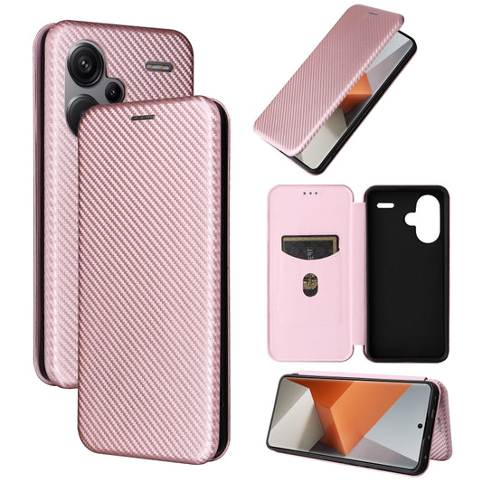 Carbon Fiber Texture Flip Leather Phone Case, For Xiaomi Redmi Note 13 Pro+ 5G, For Xiaomi Redmi Note 13 Pro, For Xiaomi Redmi K60 Ultra, For Xiaomi Redmi 12R / Poco M6 Pro