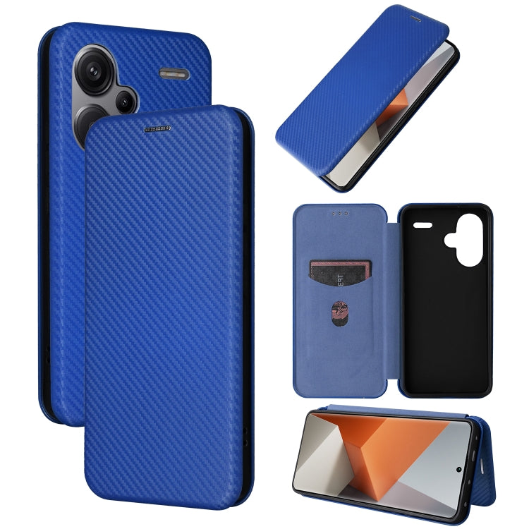 Carbon Fiber Texture Flip Leather Phone Case, For Xiaomi Redmi Note 13 Pro+ 5G, For Xiaomi Redmi Note 13 Pro, For Xiaomi Redmi K60 Ultra, For Xiaomi Redmi 12R / Poco M6 Pro