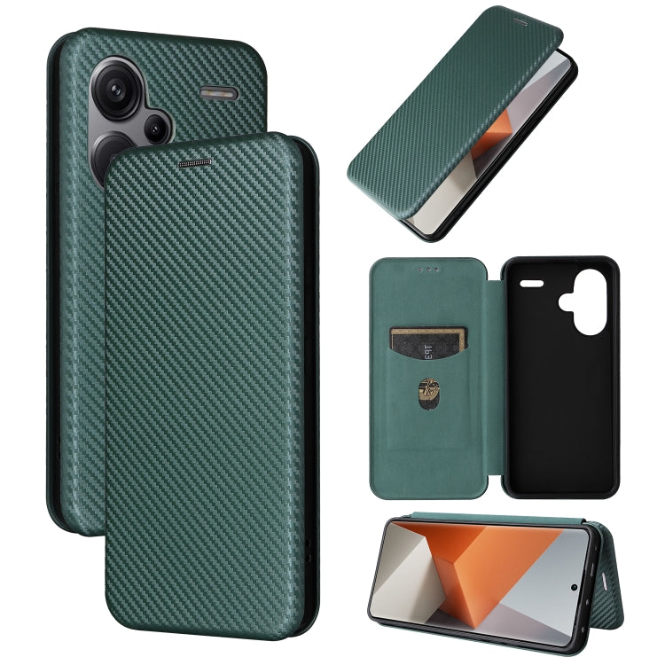 Carbon Fiber Texture Flip Leather Phone Case, For Xiaomi Redmi Note 13 Pro+ 5G, For Xiaomi Redmi Note 13 Pro, For Xiaomi Redmi K60 Ultra, For Xiaomi Redmi 12R / Poco M6 Pro