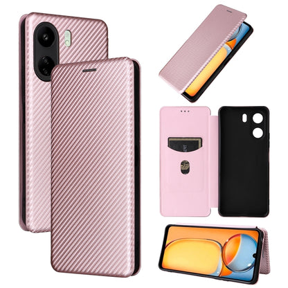 Carbon Fiber Texture Flip Leather Phone Case, For Xiaomi Redmi K70E 5G, For Xiaomi 14 Pro, For Xiaomi 14, For Xiaomi Redmi 13C
