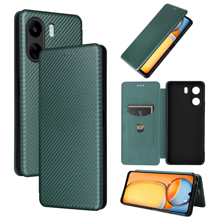 Carbon Fiber Texture Flip Leather Phone Case, For Xiaomi Redmi K70E 5G, For Xiaomi 14 Pro, For Xiaomi 14, For Xiaomi Redmi 13C