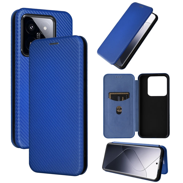 Carbon Fiber Texture Flip Leather Phone Case, For Xiaomi Redmi K70E 5G, For Xiaomi 14 Pro, For Xiaomi 14, For Xiaomi Redmi 13C