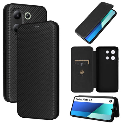 Carbon Fiber Texture Flip Leather Phone Case, Series 2