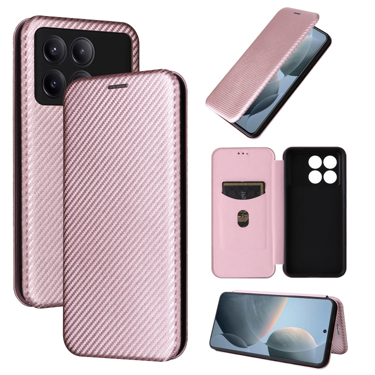 Carbon Fiber Texture Flip Leather Phone Case, For Xiaomi Redmi K70E 5G, For Xiaomi 14 Pro, For Xiaomi 14, For Xiaomi Redmi 13C