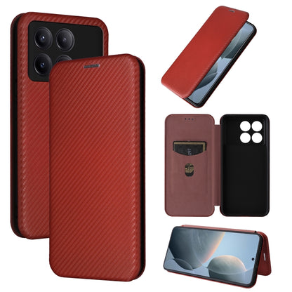 Carbon Fiber Texture Flip Leather Phone Case, For Xiaomi Redmi K70E 5G, For Xiaomi 14 Pro, For Xiaomi 14, For Xiaomi Redmi 13C