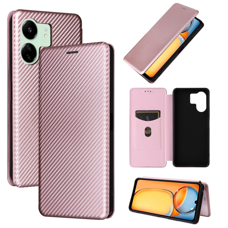 Carbon Fiber Texture Flip Leather Phone Case, For Xiaomi Redmi Note 13 Pro / M6 Pro 4G, For Xiaomi Redmi A3 4G, For Xiaomi Redmi Note 13 4G, For Xiaomi Redmi 13C 5G / 4G