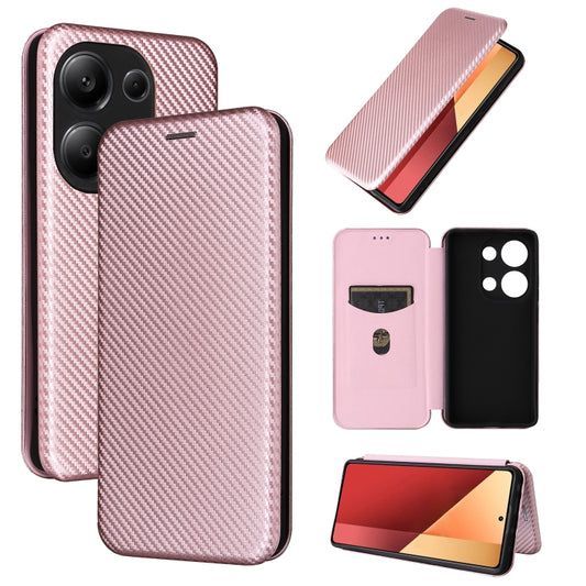 Carbon Fiber Texture Flip Leather Phone Case, For Xiaomi Redmi Note 13 Pro / M6 Pro 4G, For Xiaomi Redmi A3 4G, For Xiaomi Redmi Note 13 4G, For Xiaomi Redmi 13C 5G / 4G