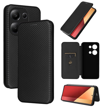 Carbon Fiber Texture Flip Leather Phone Case, Series 1