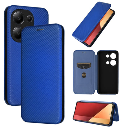 Carbon Fiber Texture Flip Leather Phone Case, For Xiaomi Redmi Note 13 Pro / M6 Pro 4G, For Xiaomi Redmi A3 4G, For Xiaomi Redmi Note 13 4G, For Xiaomi Redmi 13C 5G / 4G