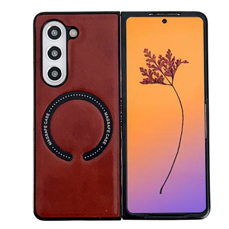 Crazy Horse Texture Magnetic Magsafe PU Phone Case, For Galaxy Z Fold8 Ultra 5G, For Galaxy Z Flip8 5G, For Samsung Galaxy Z Flip7 5G, For Samsung Galaxy Z Fold5