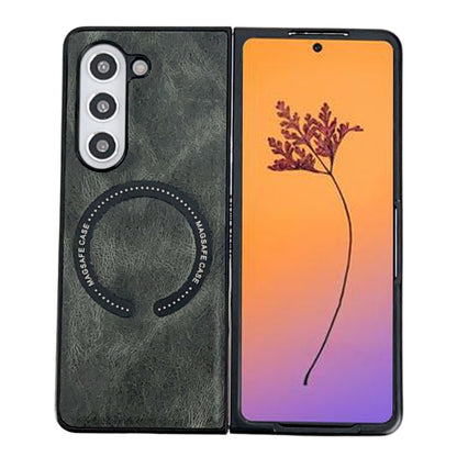 Crazy Horse Texture Magnetic Magsafe PU Phone Case, For Galaxy Z Fold8 Ultra 5G, For Galaxy Z Flip8 5G, For Samsung Galaxy Z Flip7 5G, For Samsung Galaxy Z Fold5