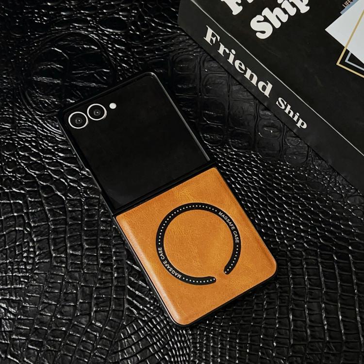 Crazy Horse Texture Magnetic Magsafe PU Phone Case, For Samsung Galaxy Z Flip7 5G, For Samsung Galaxy Z Fold5, For Samsung Galaxy Z Flip5