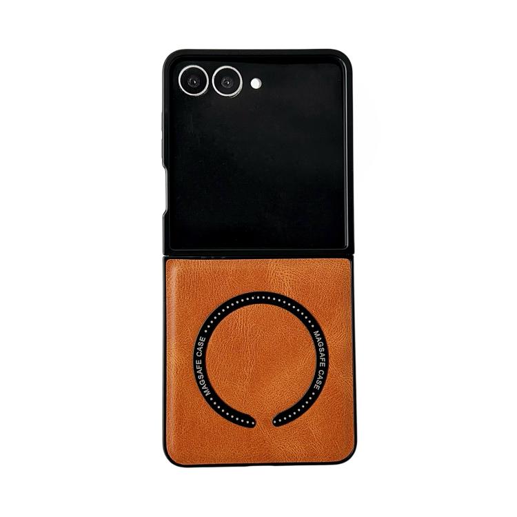 Crazy Horse Texture Magnetic Magsafe PU Phone Case, For Samsung Galaxy Z Flip7 5G, For Samsung Galaxy Z Fold5, For Samsung Galaxy Z Flip5