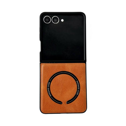 Crazy Horse Texture Magnetic Magsafe PU Phone Case, For Samsung Galaxy Z Flip7 5G, For Samsung Galaxy Z Fold5, For Samsung Galaxy Z Flip5