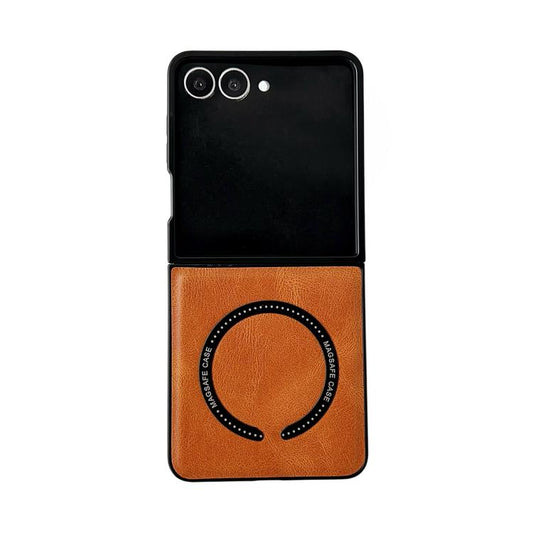 Crazy Horse Texture Magnetic Magsafe PU Phone Case, For Samsung Galaxy Z Flip7 5G, For Samsung Galaxy Z Fold5, For Samsung Galaxy Z Flip5