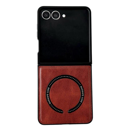 Crazy Horse Texture Magnetic Magsafe PU Phone Case, For Galaxy Z Fold8 Ultra 5G, For Galaxy Z Flip8 5G, For Samsung Galaxy Z Flip7 5G, For Samsung Galaxy Z Fold5