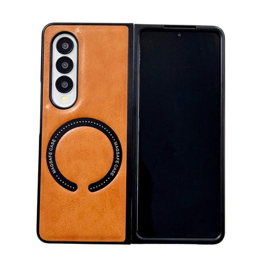Crazy Horse Texture Magnetic Magsafe PU Phone Case, For Galaxy Z Fold8 Ultra 5G, For Galaxy Z Flip8 5G, For Samsung Galaxy Z Flip7 5G, For Samsung Galaxy Z Fold5