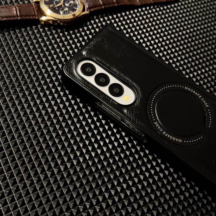 Crazy Horse Texture Magnetic Magsafe PU Phone Case, For Galaxy Z Fold8 Ultra 5G, For Galaxy Z Flip8 5G, For Samsung Galaxy Z Flip7 5G, For Samsung Galaxy Z Fold5