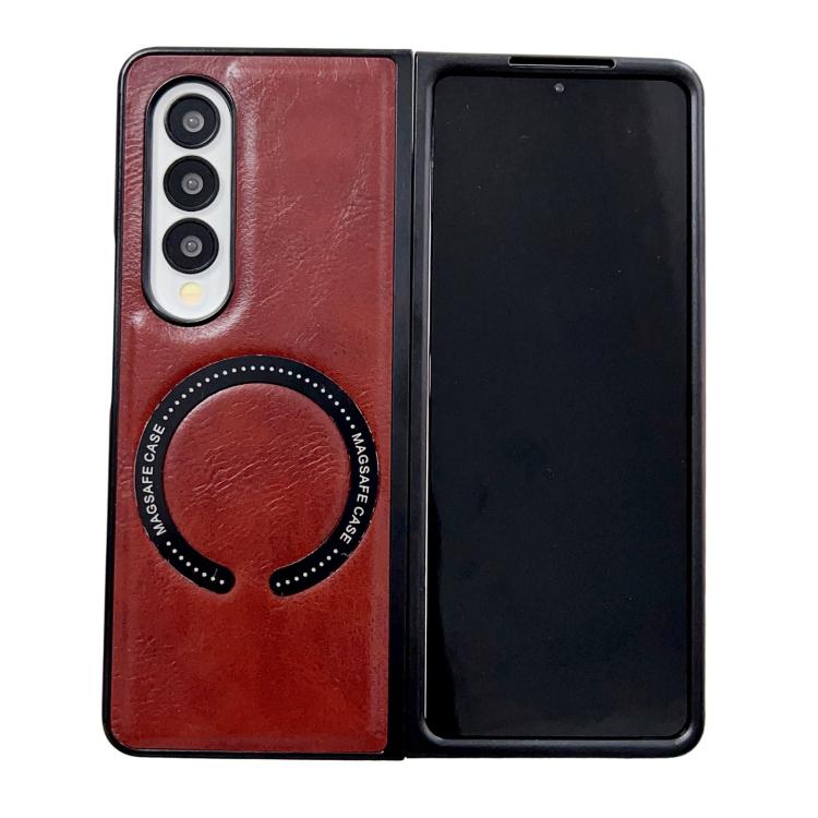 Crazy Horse Texture Magnetic Magsafe PU Phone Case, For Galaxy Z Fold8 Ultra 5G, For Galaxy Z Flip8 5G, For Samsung Galaxy Z Flip7 5G, For Samsung Galaxy Z Fold5