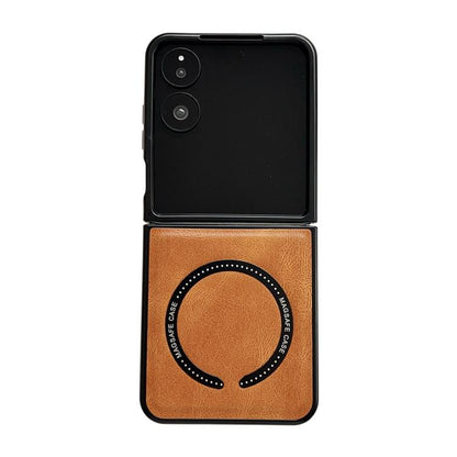 Crazy Horse Texture Magnetic Magsafe PU Phone Case, For Galaxy Z Fold8 Ultra 5G, For Galaxy Z Flip8 5G, For Samsung Galaxy Z Flip7 5G, For Samsung Galaxy Z Fold5