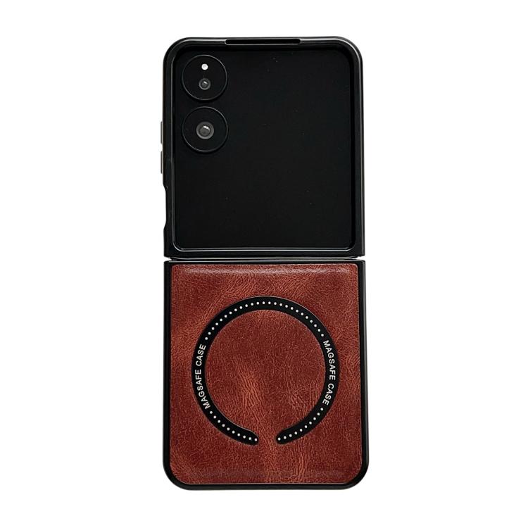 Crazy Horse Texture Magnetic Magsafe PU Phone Case, For Galaxy Z Fold8 Ultra 5G, For Galaxy Z Flip8 5G, For Samsung Galaxy Z Flip7 5G, For Samsung Galaxy Z Fold5
