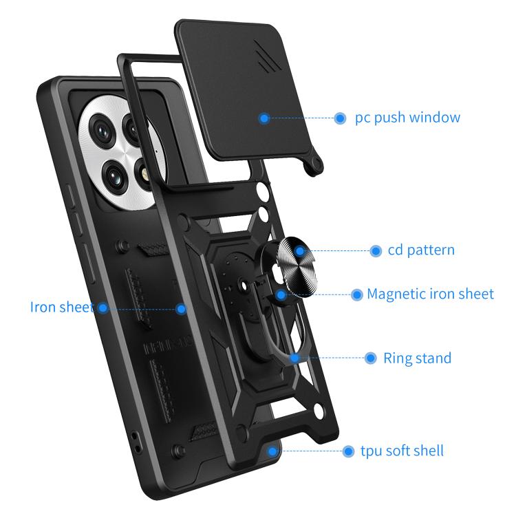 Sliding Camera Cover Design TPU+PC Phone Case, For OnePlus 13, For OnePlus Nord 4, For OnePlus Nord CE4 Lite India