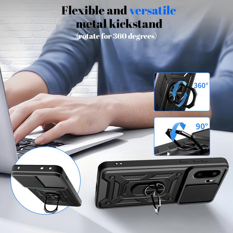 Sliding Camera Cover Design TPU+PC Phone Case, For OnePlus 15R, For OnePlus 15, For OnePlus Ace 5 Ultra / Nord 5