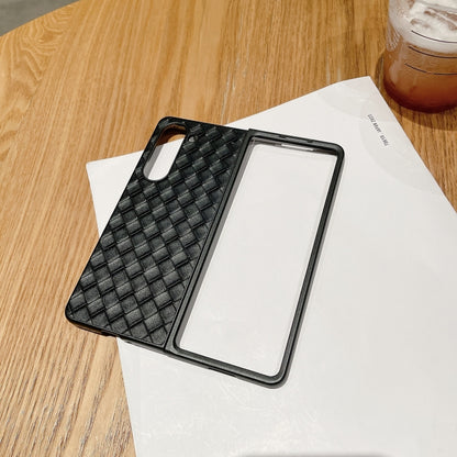 Woven Texture Folding Phone Case, For Samsung Galaxy Z Fold5 5G, For Samsung Galaxy Z Flip5 5G