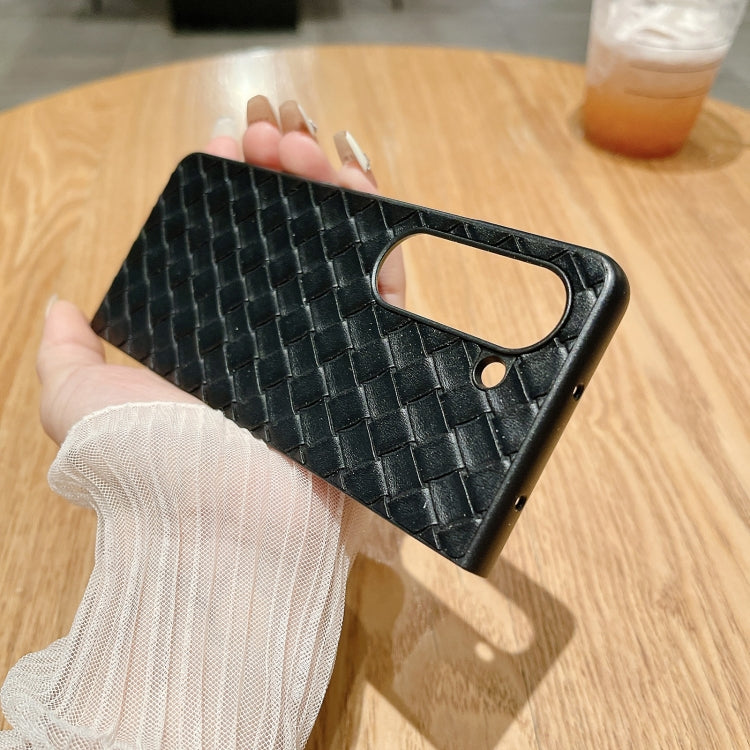 Woven Texture Folding Phone Case, For Samsung Galaxy Z Fold5 5G, For Samsung Galaxy Z Flip5 5G
