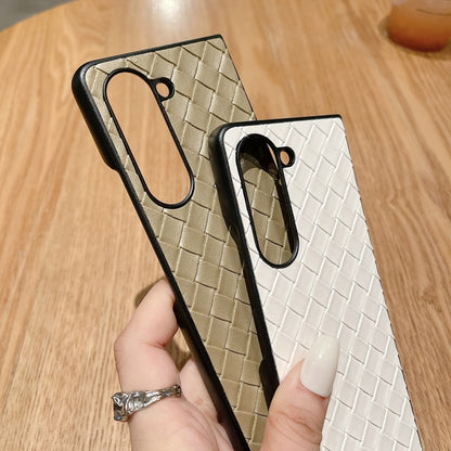 Woven Texture Folding Phone Case, For Samsung Galaxy Z Fold5 5G, For Samsung Galaxy Z Flip5 5G