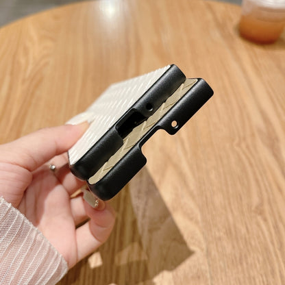 Woven Texture Folding Phone Case, For Samsung Galaxy Z Fold5 5G, For Samsung Galaxy Z Flip5 5G