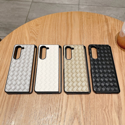 Woven Texture Folding Phone Case, For Samsung Galaxy Z Fold5 5G, For Samsung Galaxy Z Flip5 5G