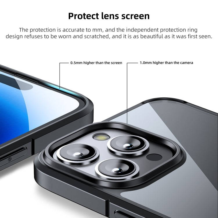 Ice Crystal Transparent PC + TPU Phone Case, For iPhone 15 Pro Max, For iPhone 15 Pro, For iPhone 15 Plus, For iPhone 15