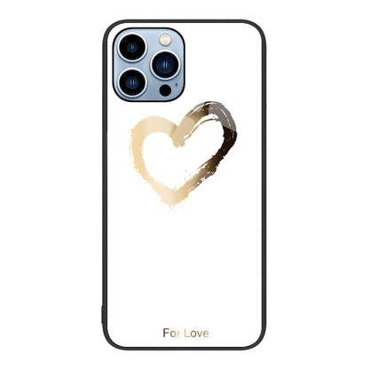 Colorful Painted Glass Phone Case, For iPhone 15 Pro Max