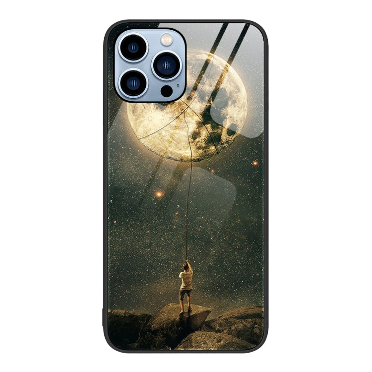 Colorful Painted Glass Phone Case, For iPhone 15 Pro Max