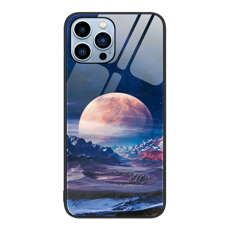Colorful Painted Glass Phone Case, For iPhone 15 Pro Max