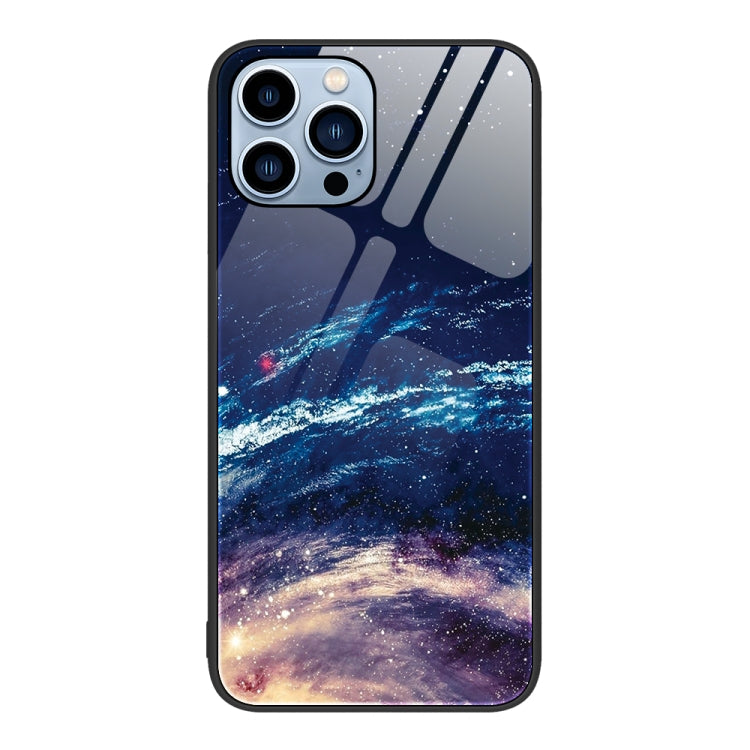 Colorful Painted Glass Phone Case, For iPhone 15 Pro Max