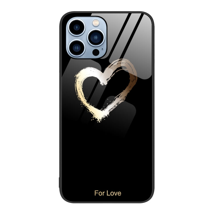 Colorful Painted Glass Phone Case, For iPhone 15 Pro