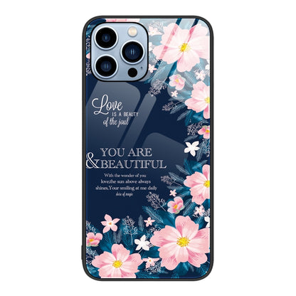 Colorful Painted Glass Phone Case, For iPhone 15 Pro