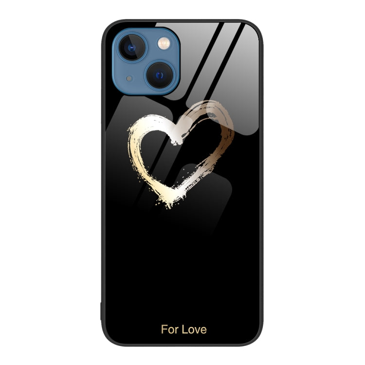 Colorful Painted Glass Phone Case, For iPhone 15 Plus