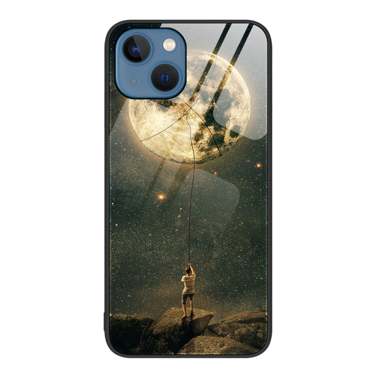 Colorful Painted Glass Phone Case, For iPhone 15