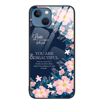 Colorful Painted Glass Phone Case, For iPhone 15