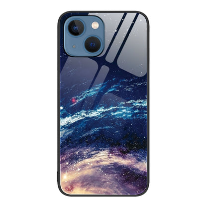 Colorful Painted Glass Phone Case, For iPhone 15